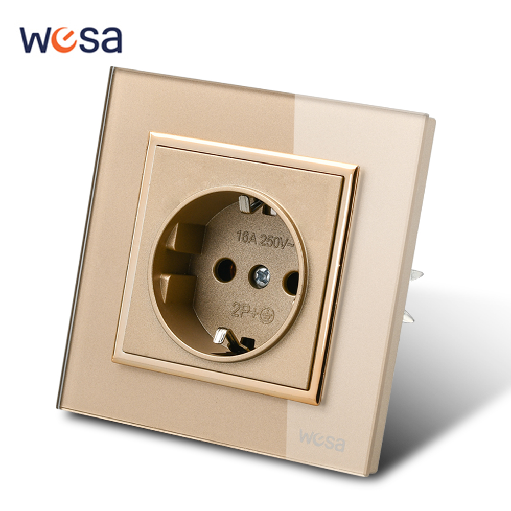 Outdoor Power Outlet - WESA Kristall gehärtetes Glas Panel goldene