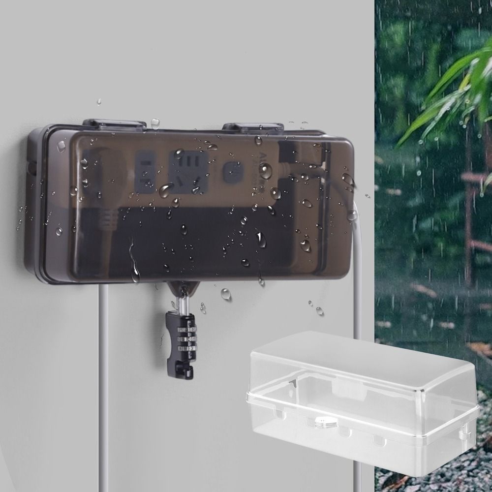Outdoor Power Outlet Cover - Robuste Kunststoff-Steckdosenbox Diebstahlsicher Wetterfeste Verlängerungskabel-Abdeckung Schützt