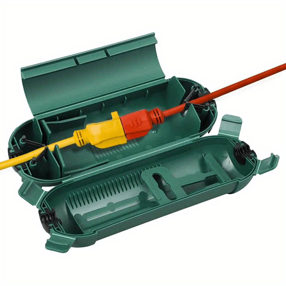 Extension Cord Outdoor - Outdoor-Verlängerungskabelabdeckung Wasserdichter Verbindungsschutz mit 4 Dichtungsverschlüssen