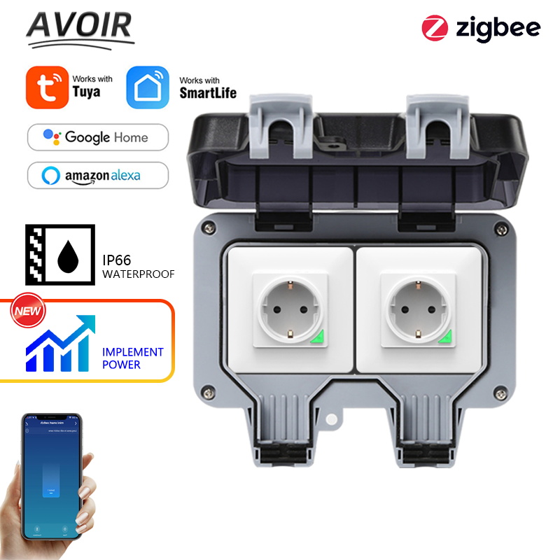 Outdoor Power Parts - Avoir Tuya Zigbee Steckdosen IP66 Wasserdichte