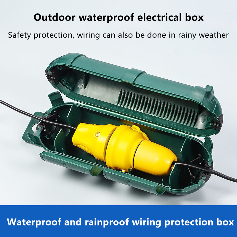 Outdoor Power Outlet Cover - Outdoor-Verlängerungskabel-Sicherheitsabdeckung mit wasserdichter Dichtung, elektrischer Anschlusskasten