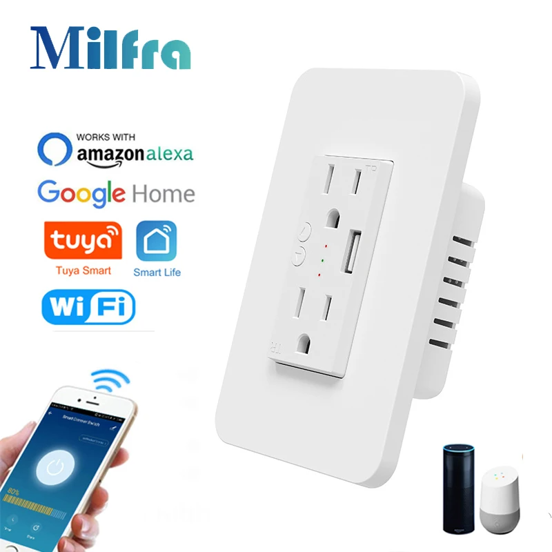 Outdoor Power Outlet - Milfra wifi smart socket doppelwandig us
