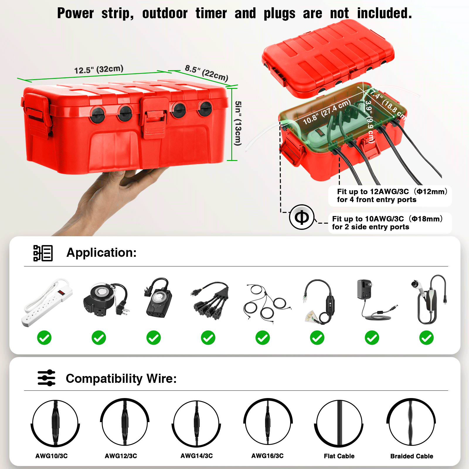 Wetterfeste IP54 Außenverlänge – Outdoor Power Outlet Cover Bewertung und Preis
