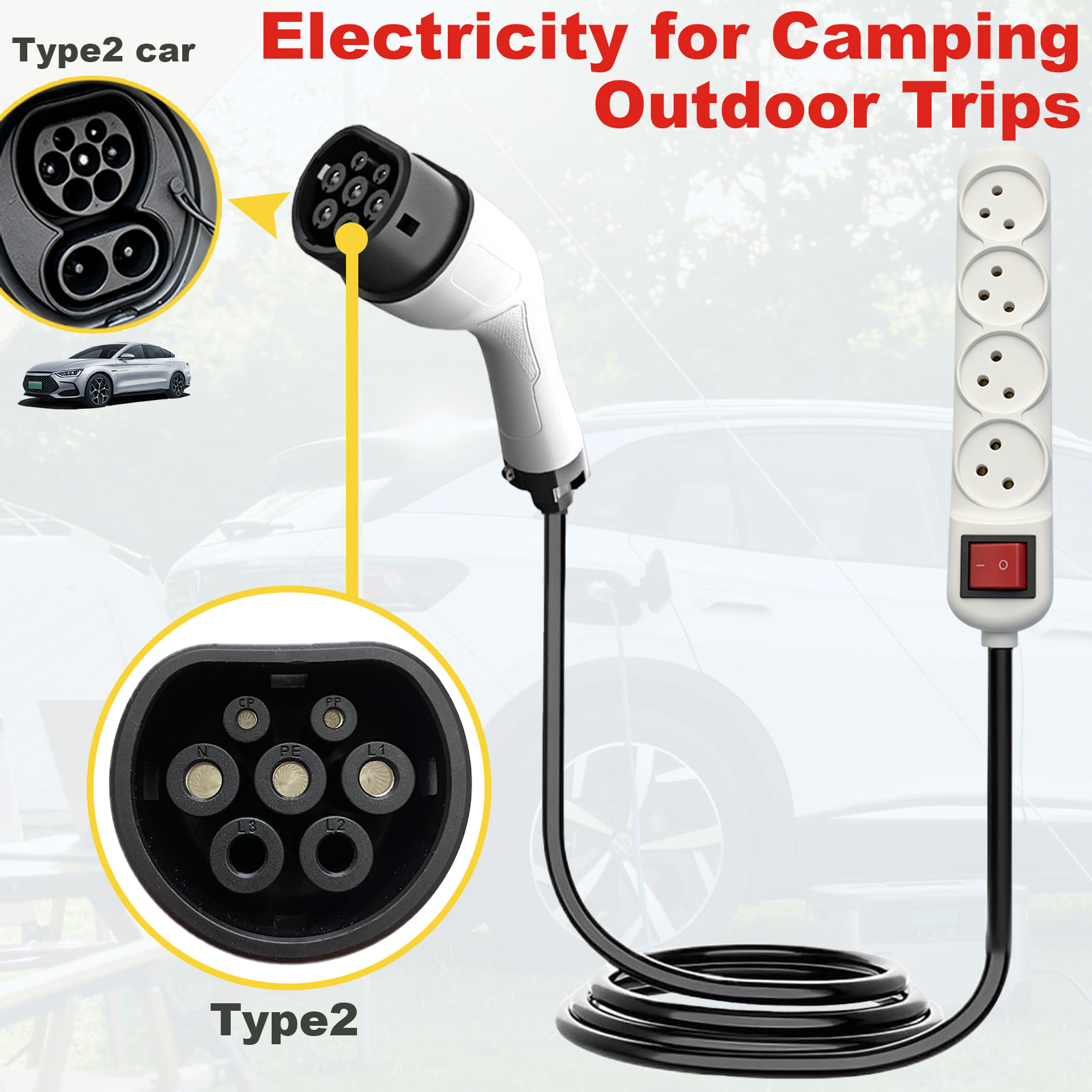 Typ2 V2L Entladeadapter Israel – Outdoor Power Outlet Bewertung und Preis