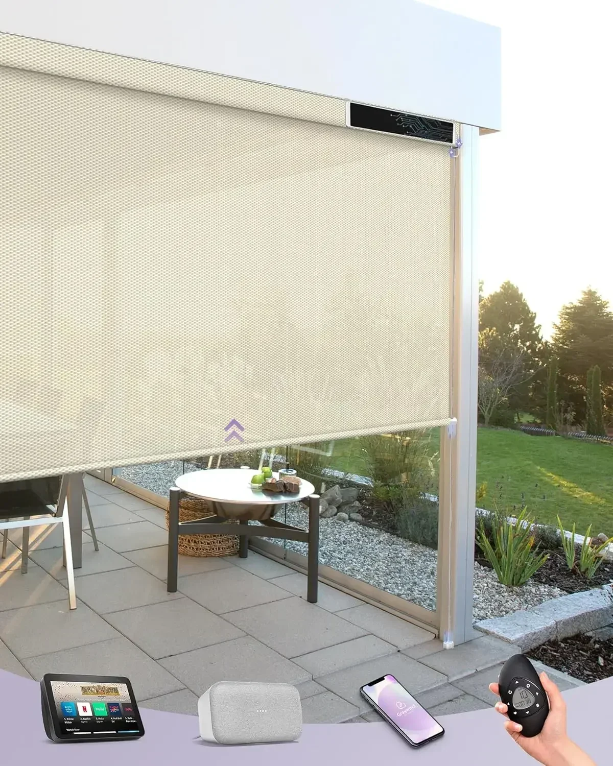 Motorisierte Außenjalousien fü – Outdoor Power Roller Shades Bewertung und Preis